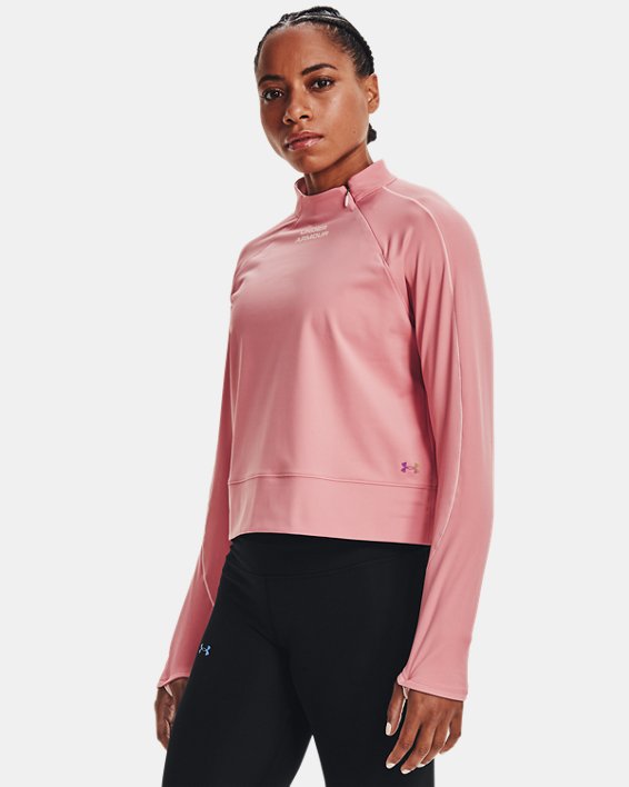 Camiseta UA RUSH™ ColdGear® para mujer, Pink, pdpMainDesktop image number 0